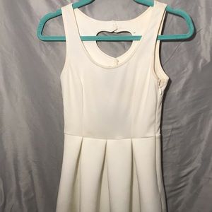 White Cut-Out Back Dress